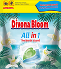 Detergent de rufe capsule Divona Bloom, The North Island All in 1, 60 spălări